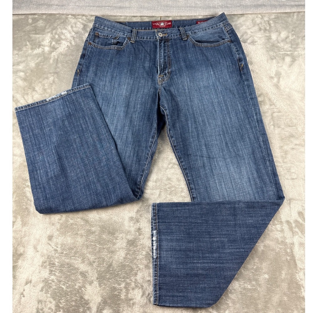 Lucky Brand Jeans Mens 36x30 Classic Straight Blue Medium Wash Denim EUC